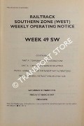 Book cover of Weekly Operating Notice containing Temporary Speed Restrictions, Engineering Arrangements, Signalling & Permanent Way Alterations, General Instructions and Notices, 1 to 7 March 1997 by Railtrack Southern (West)